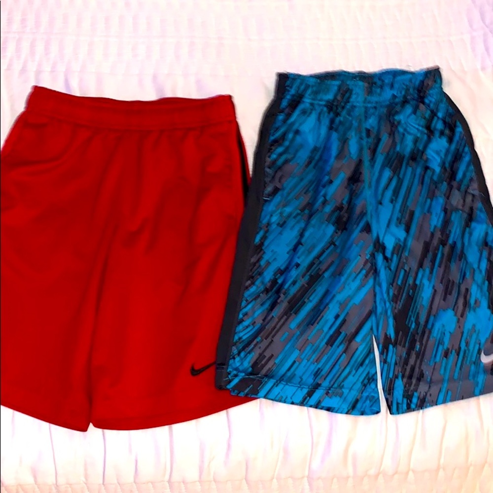 TWO pair Big Boy’s Nike DriFit Shorts-size M